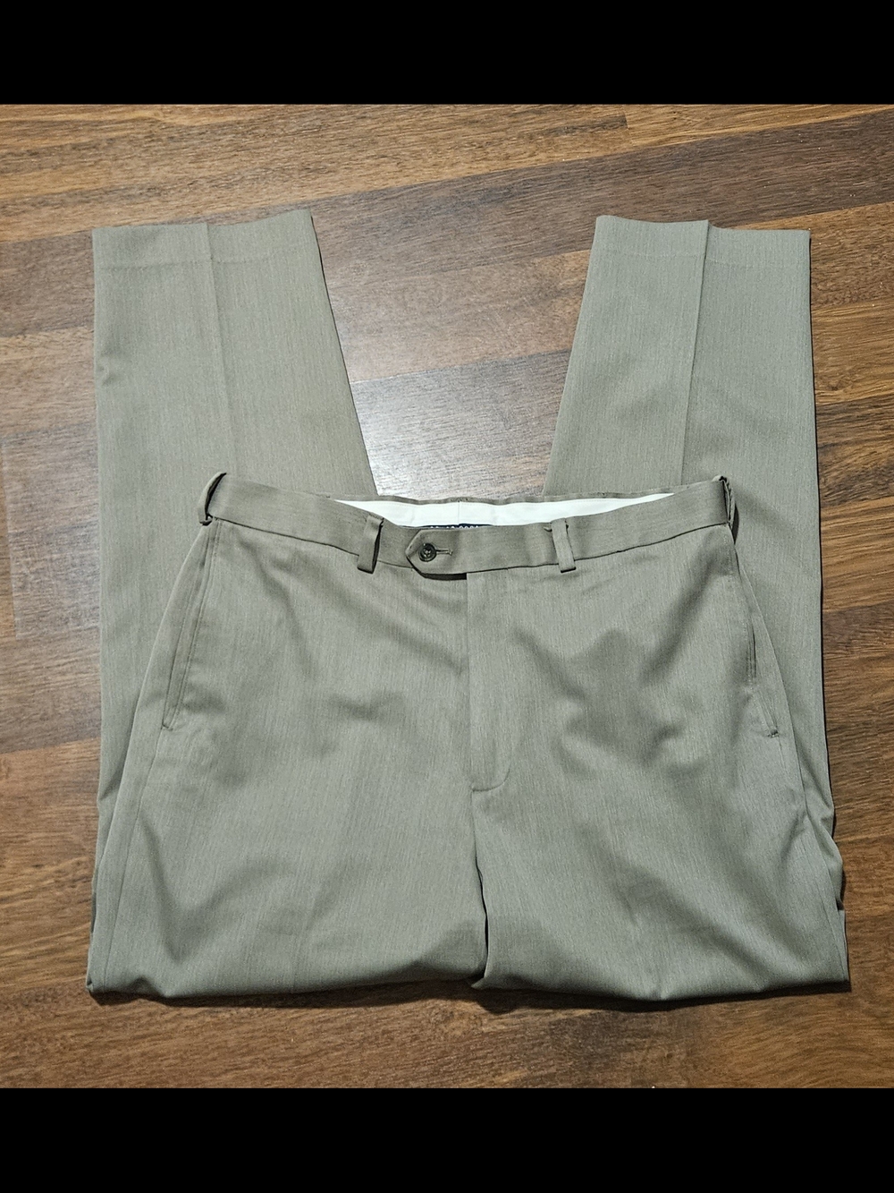 ROUNDTREE &YORKE mens easy-care dress pants SIZE 36x32 COLOR TAN CP30D - Picture 2 of 16